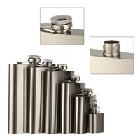 High Quality Stainless Steel Hip Flask Portable Container Whisky Flagon Convenient Leakproof Drinking Bottle Outdoor