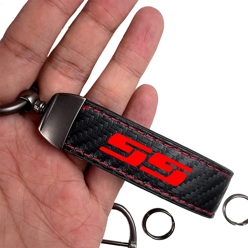 Car Pu Keychain Interior Key Chains Keyring Key Ring for Chevrolet Silverado RST Camaro SS RSR