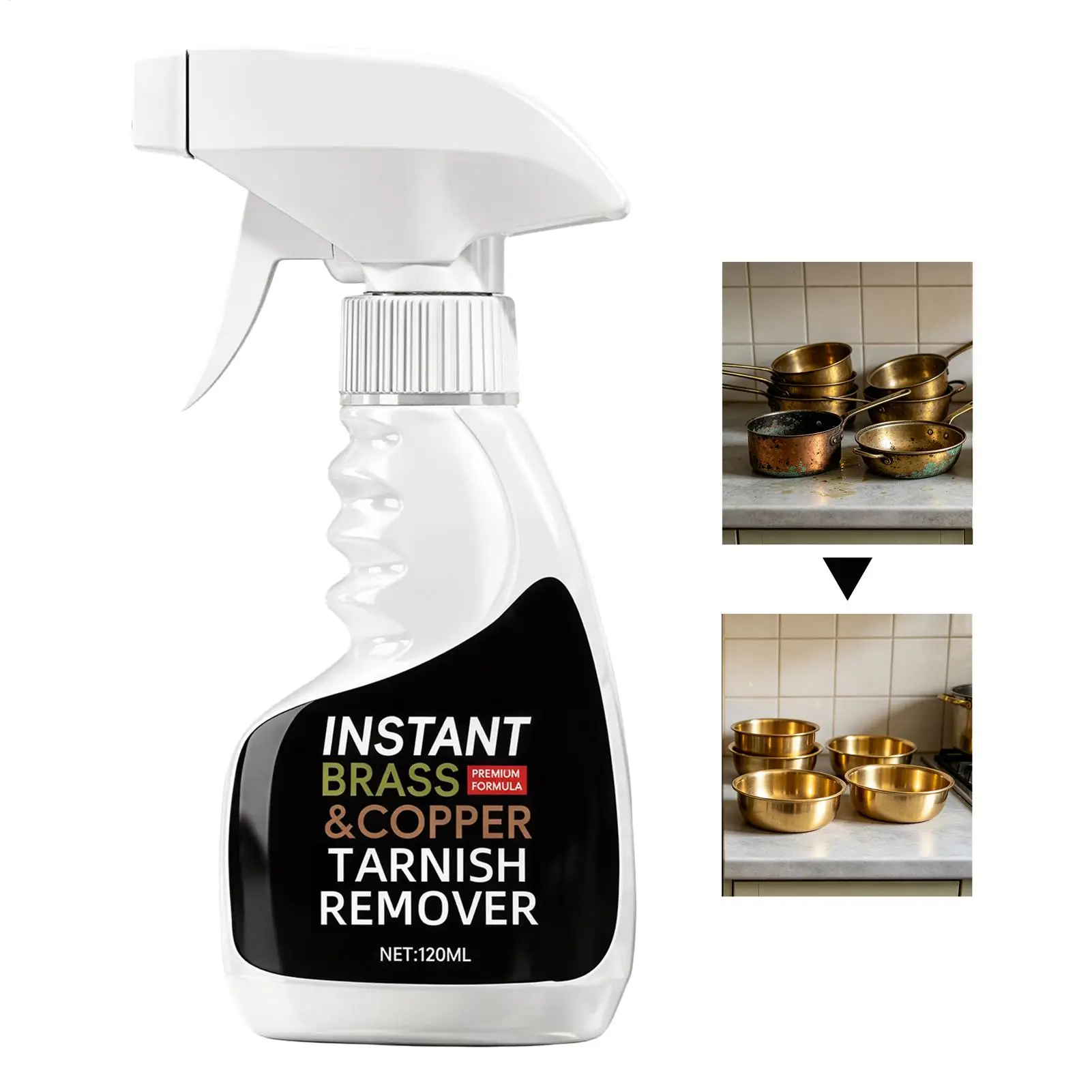 120ml Brass and Copper Tarnish Remover Deep Conversion Rust Remover for Polishing of Electrical Appliances