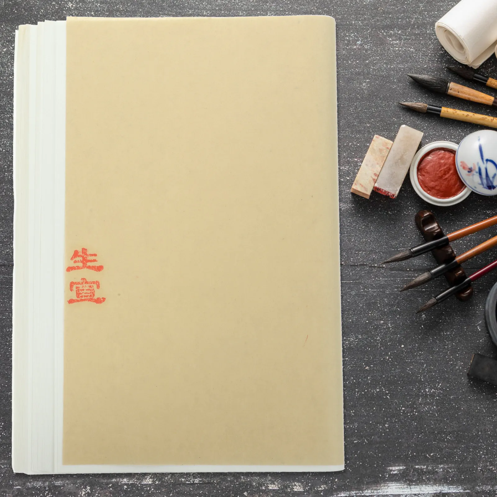 100Sheets Chinese Calligraphy Paper Rice Paper for Writing Brush Practice Painting Drawing DIY Crafts Lightweight Portable Art