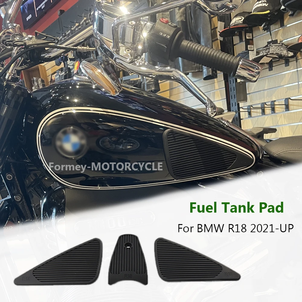 Motorcycle Side Fuel Tank Protector Pads Gas Tank Sticker For BMW R18 B Classic Roctane 100 Years Transcontinental 2023 2024