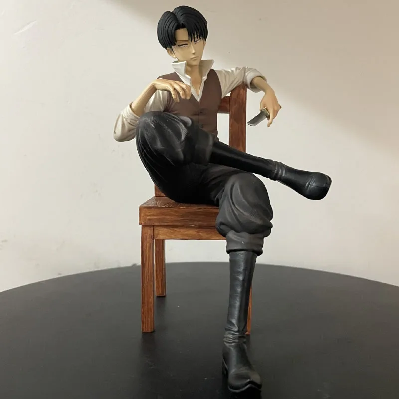 

Anime Levi Ackerman Action Figure Rivaille Ackerman Figurine Manga Figuras 19cm Collectible GK Statue Model Doll Gift for Fans