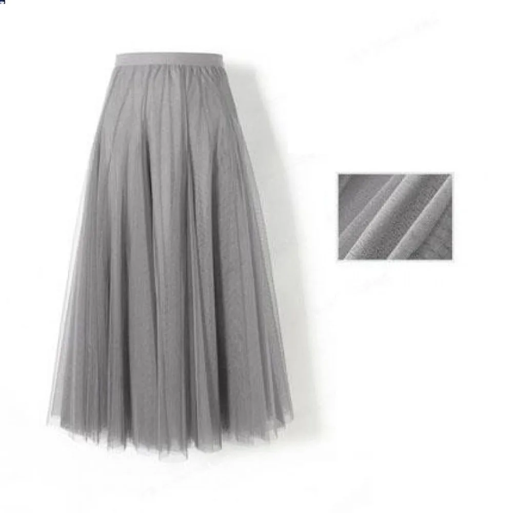 New Women Mesh Elastic Tutu Skirt Beach Spring Summer Korean High Waist Fashion Pleated Long Skirt Black White Tulle Skirts 3 New Women Mesh Elastic Tutu Skirt Beach Spring Summer Korean High Waist Fashion Pleated Long Skirt Black White Tulle Skirts 3