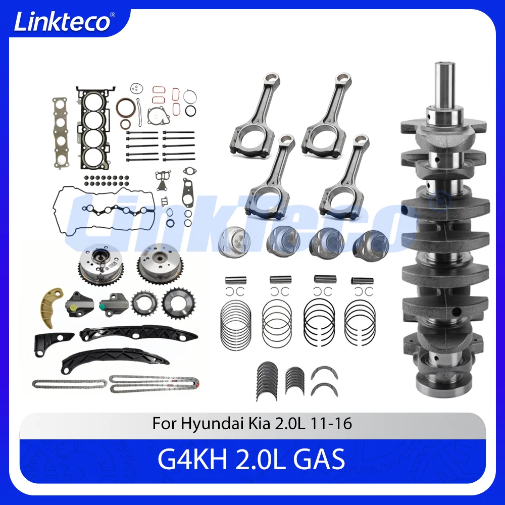 G4KH Engine Rebuild Timing chain Crankshaft Gaseket Set For 2.0 T L Hyundai Creta Elantra Mistra KIA Carens Forte K4 Soul 2.0L