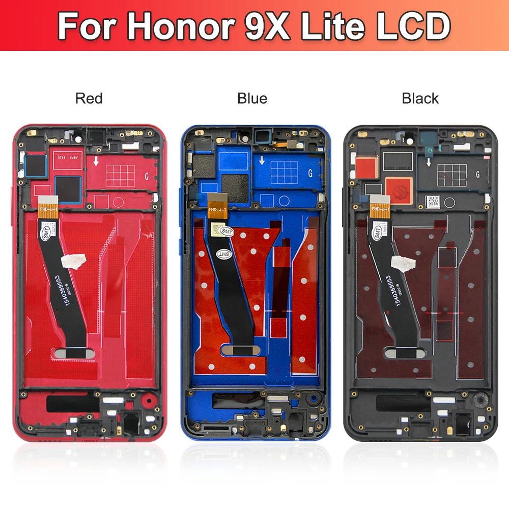 Display For Honor 9X Lite LCD Display Touch Screen Digitizer Assembly Replacement For Honor 9X Lite JSN-L21 Display With Frame