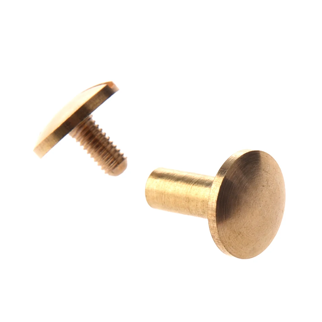 10x Arc Solid Brass Button Stud Screw Nail Screw back Leather Rivet Belt 10mm