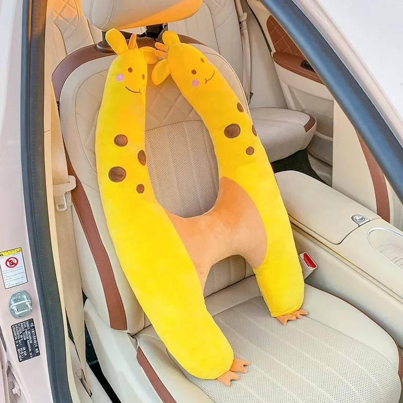 Car Pillow Children's Baby Pillow Shoulder Cover Sleeping Artifact Car Seat Belt Pillow Back Seat Cartoon Neck Guard