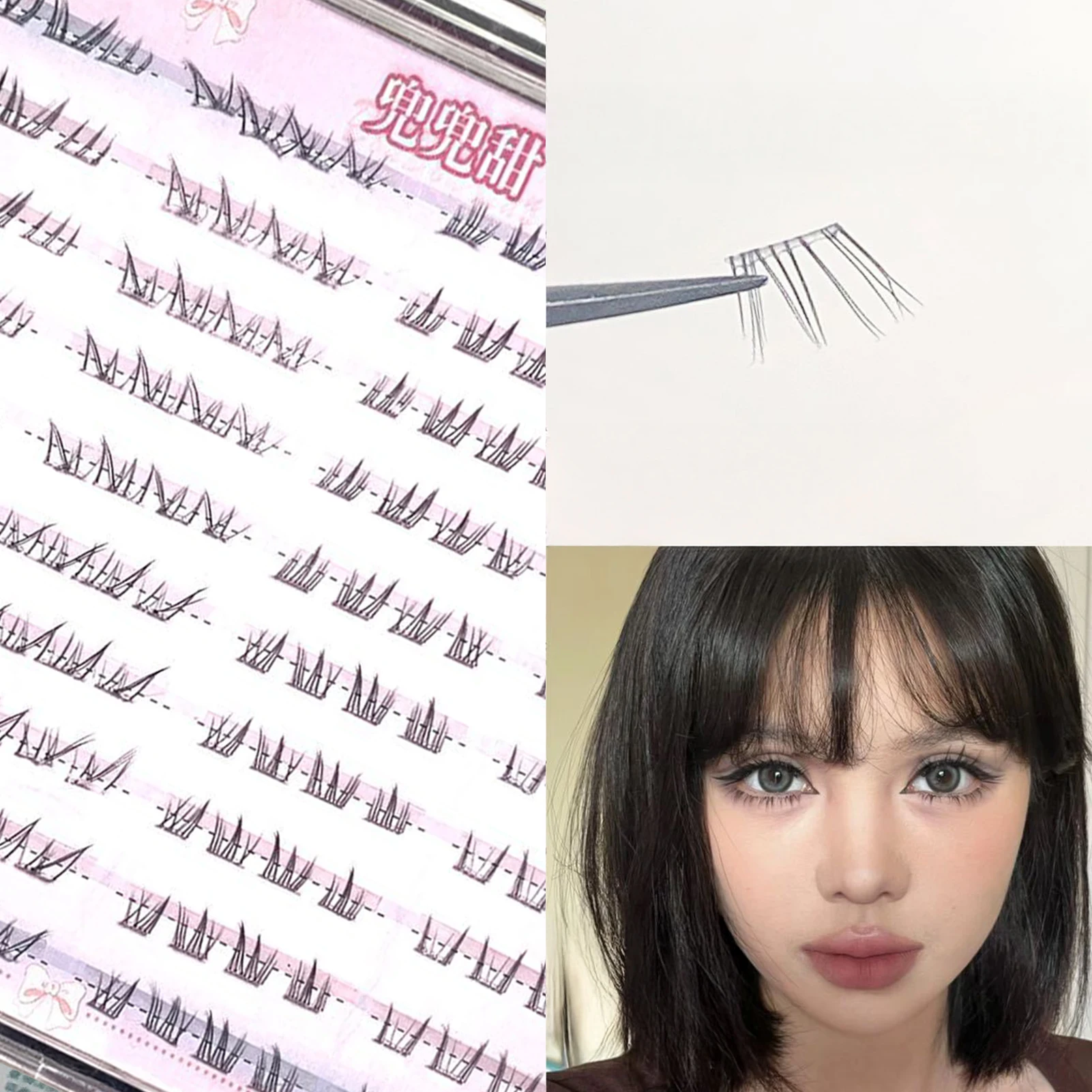 Large capacity No Need Glue Self-adhesive False Eyelashes Fluffy Fish Tail Sunflower Thick Curling Lash Extension DIY Anime Eyes