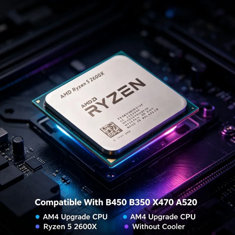 desktop-processor-amd-ryzen-5-r5-2600x-36ghz-6‑core-12‑thread-95w-am4-without-cooler-for-am4-mainboard-pc-replacement-upgrade