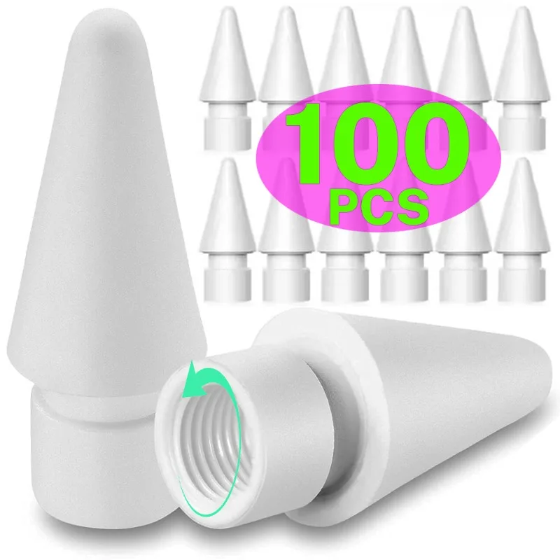 For Apple Pencil Nib Double-Layered for Apple Pencil 1st 2nd Generation Tip for iPencil Tips for iPad Stylus Pen Replacement Nib