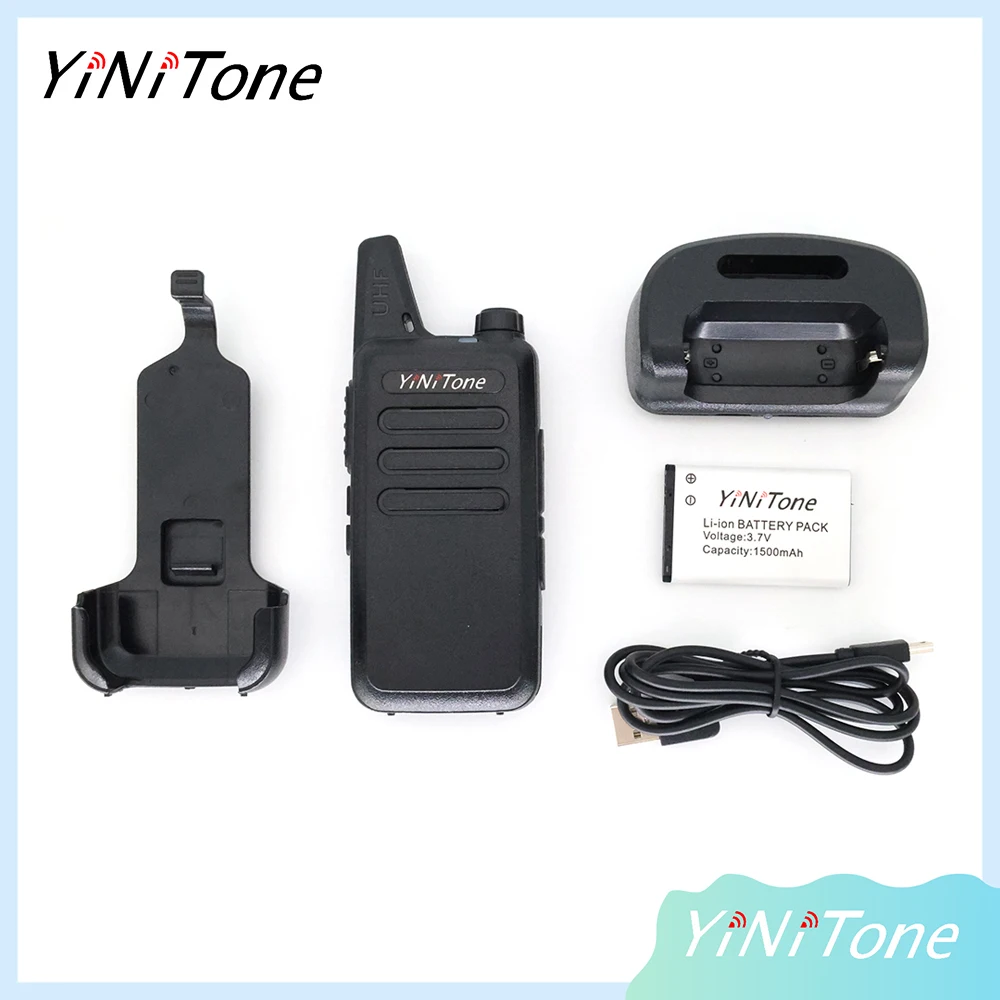 MINI-02 Mini Walkie Talkie 5W UHF 400-470MHz 16 Channel USB Charger Two Way Radio Portable DMR Ham Radio RT22 FM Transceiver