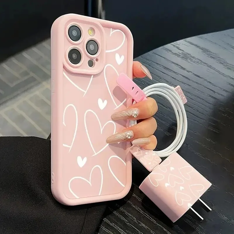 Pinkheart-shapedcutePhoneCaseforiPhone17e1716e161514131211AirProMaxMiniXRXSX7866sPlusSoftBackCover