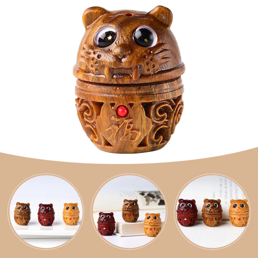 

Wooden Tiger Pendant Vintage Keychain Craft S Aroma Bag Car Decor Necklace Bracelet DIY Charms Accessories