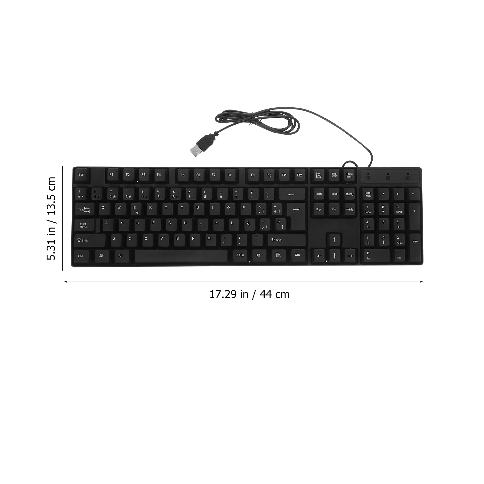 

Wired Keyboard Mouse Simple Quiet for Laptop Computer Accessory Full Size Number Pad USB Computer Supply