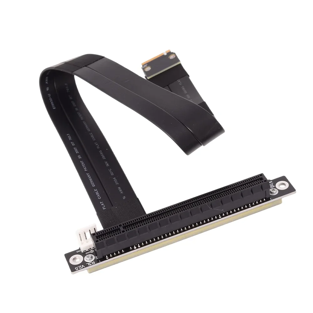 M.2 NGFF NVMe Key M To PCIe X16 90 Degree GPU Riser Cable PCIe 3.0 STX Motherboard Graphics Card Extender Cord, Custom 3-100cm