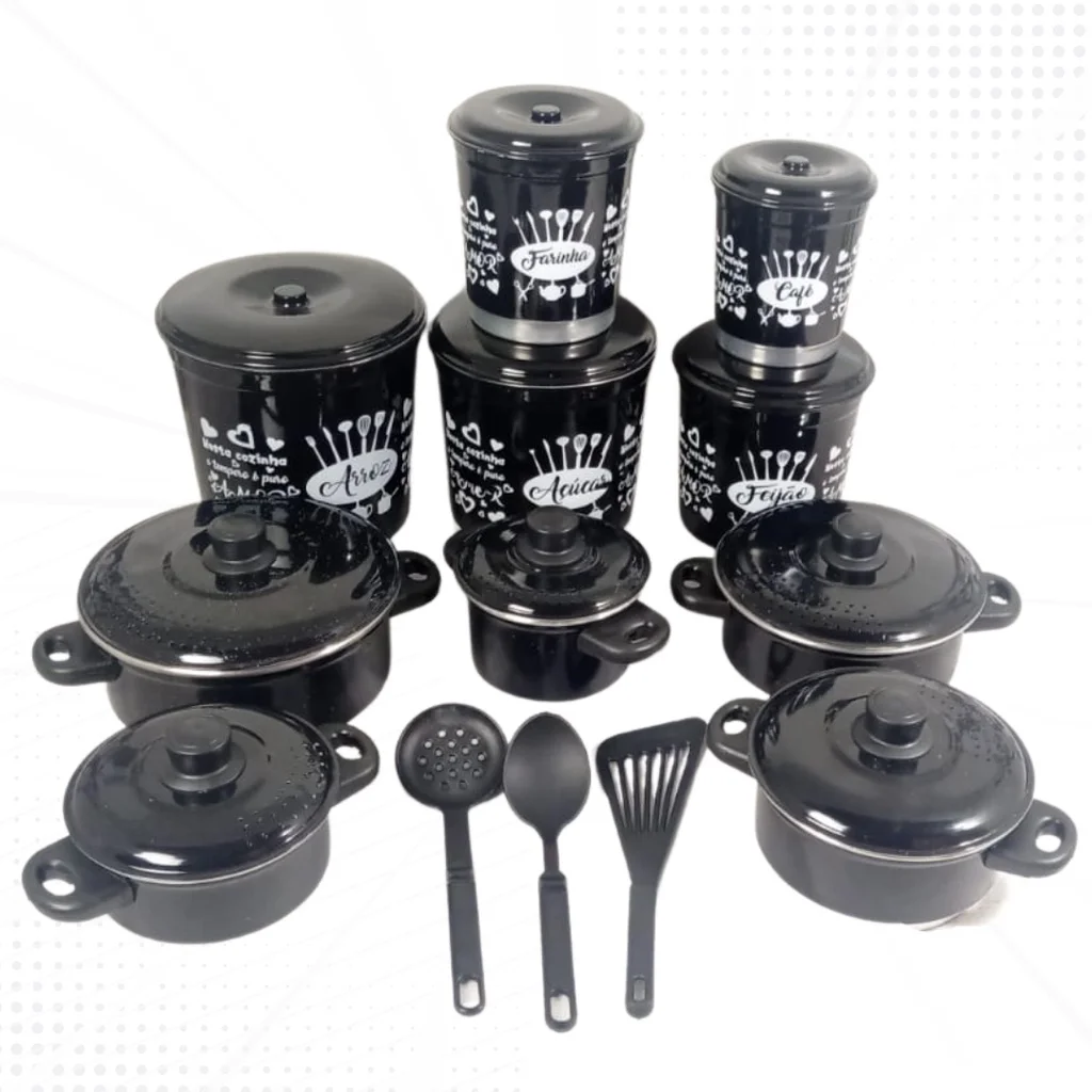 5 PCs Cookware Set + 5 PCs Black Mints + Cutlery