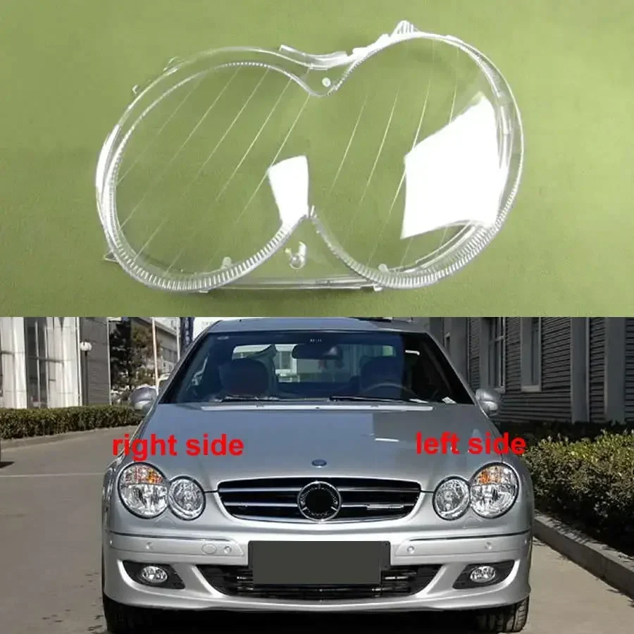 

For Benz W209 CLK 2004 2005 2006 Car Accessories Headlamps Lens Cover Transparent Headlight Lampshade Shell Plexiglass