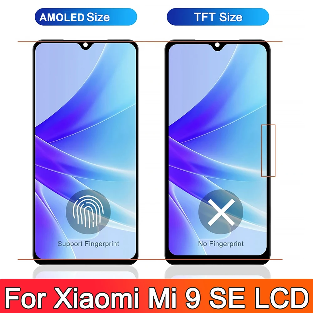 100% New Display For Xiaomi Mi 9 SE LCD Screen Replacement With Frame 10 Touch Display For Xiaomi Mi9 SE Mi 9SE M1903F2G LCD