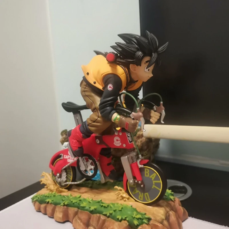 셩추앙 애니메이션 드래곤볼 GKBOX 손오공 자전거 타는 모습, 자전거 손오공 피규어 모델 장식