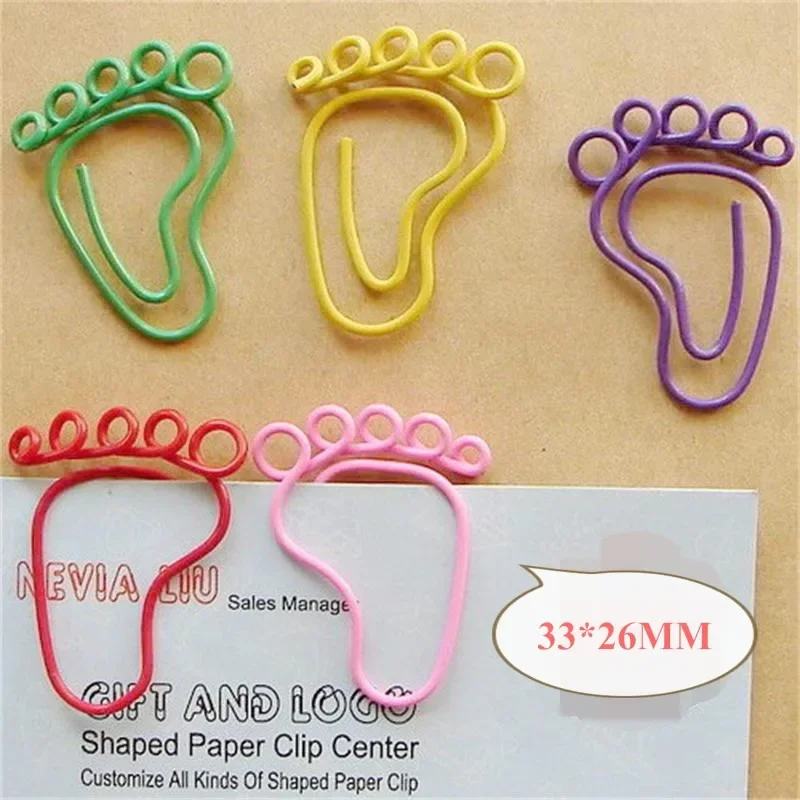 

12 Pcs Foot Shape Paper Clips Creative Interesting Bookmark Clip Memo Clip Shaped Paper Clips For Office School Home