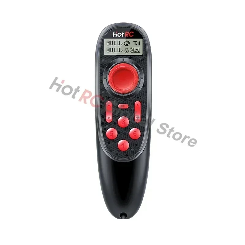 HOTRC DS600 6CH 6 Channel 2.4G LCD Screen Radio System Transmitter Remote Controller and PWM 6CH Receiver for RC Fishing Boat