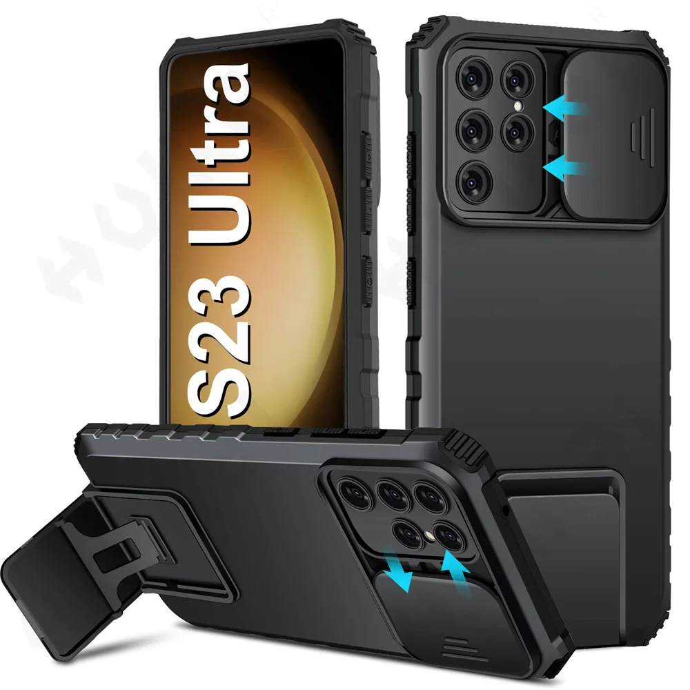 Case For Samsung S23 S22 Ultra S21 S20 FE Galaxy A53 A23 A73 A33 Military-Grade Shockproof Phone with Kickstand Protective Cover