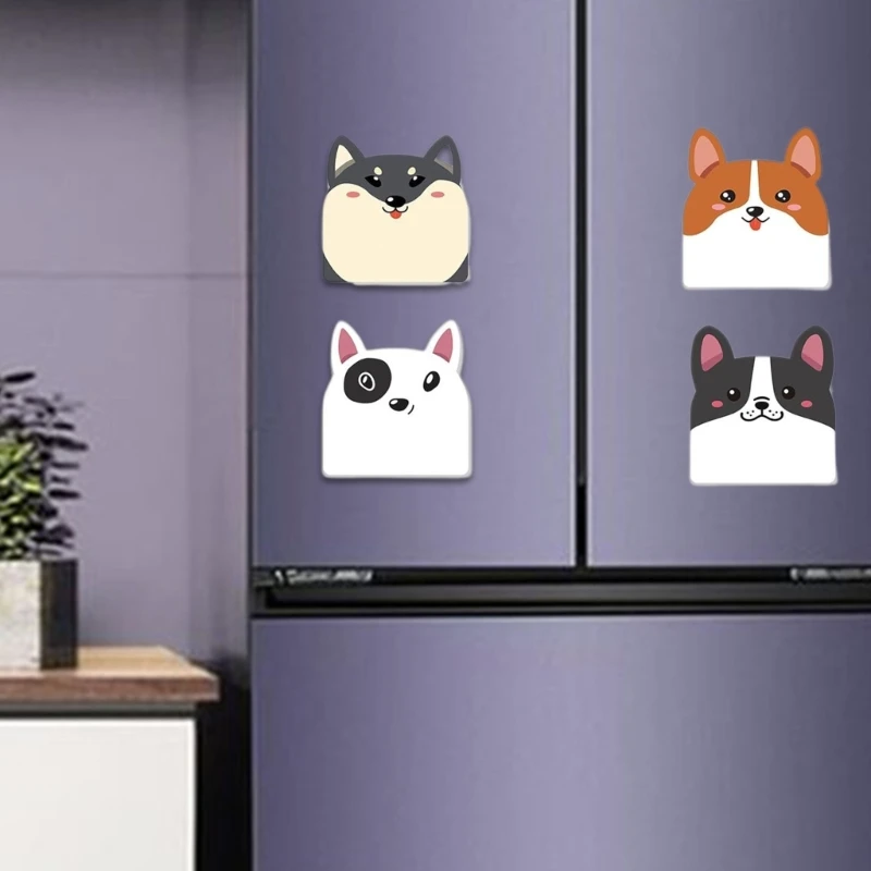 DXAB 12x Sticky Note Cartoon Honden Sticky Pad Beschrijfbare Memo's Pad Animal Sticky Note