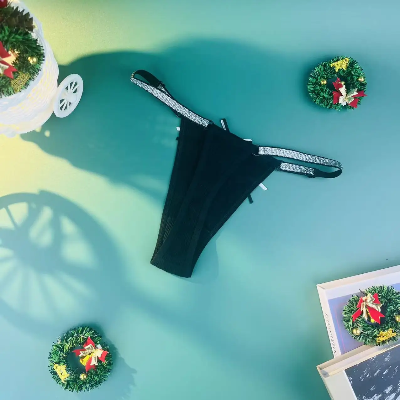 10 pièces [culottes pour femmes] cadeaux de noël d'halloween string de couleur unie mignon dame sous-vêtements en string slips de Lingerie féminine