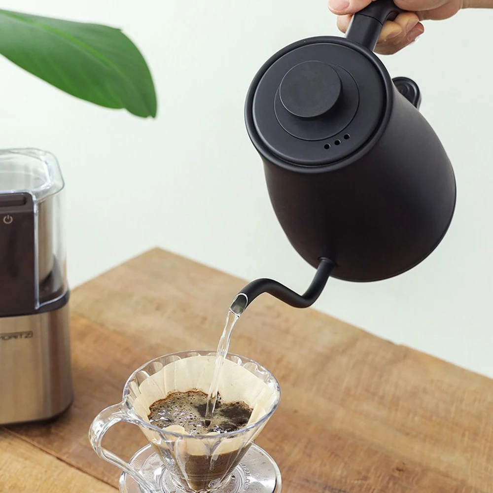 1.2L Electric Kettle 1500W Hot Water Infusion Pot Hand Brew Tea Pots Portable Stainless Steel Coffee Boiler Heating Teapot 220V view 4