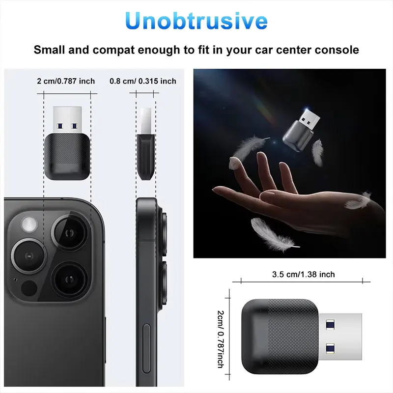 جديد لاسلكي CarPlay أندرويد محول السيارات السلكية إلى اللاسلكية 2 في 1 سيارة صغيرة Ai صندوق لأودي تويوتا VW بيجو MG فورد USB دونغل #3