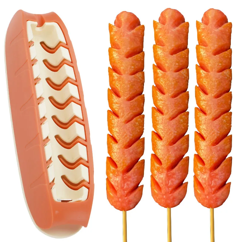 1PC Hot Dog Slicing Tool for Perfect Cuts for BBQ Grilling Air Fryer Oven