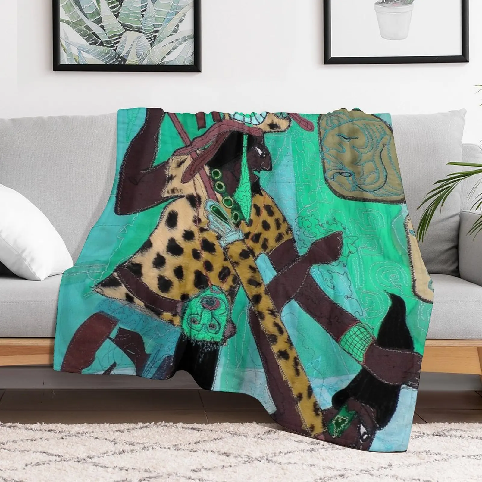 Mayan.Maya wall Panel. Aztec Throw Blanket Soft Breathable Blanket for Night Sleeping