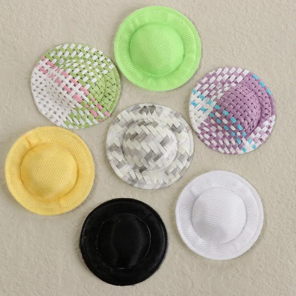 10 Uds. De algodón de estilos mixtos, gorro pequeño, Mini sombrero de algodón de colores mezclados, manualidades DIY, adorno para casa, piezas para el hogar