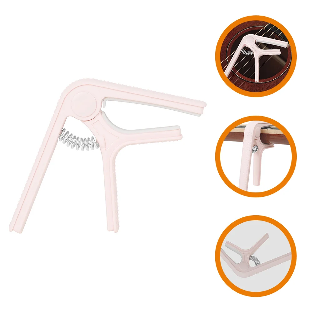 

Plastic Silicone Protective Guitar Ukulele Universal Capo Clip with Anti-slip Points for Classical Part Electric Tuner Man