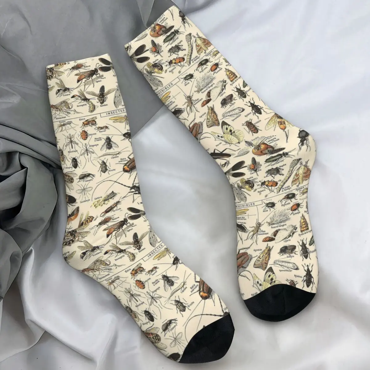 

Vintage Insect Socks Leisure Stockings Unisex Men Warm Soft Skateboard Socks Autumn Pattern Non-Slip Socks