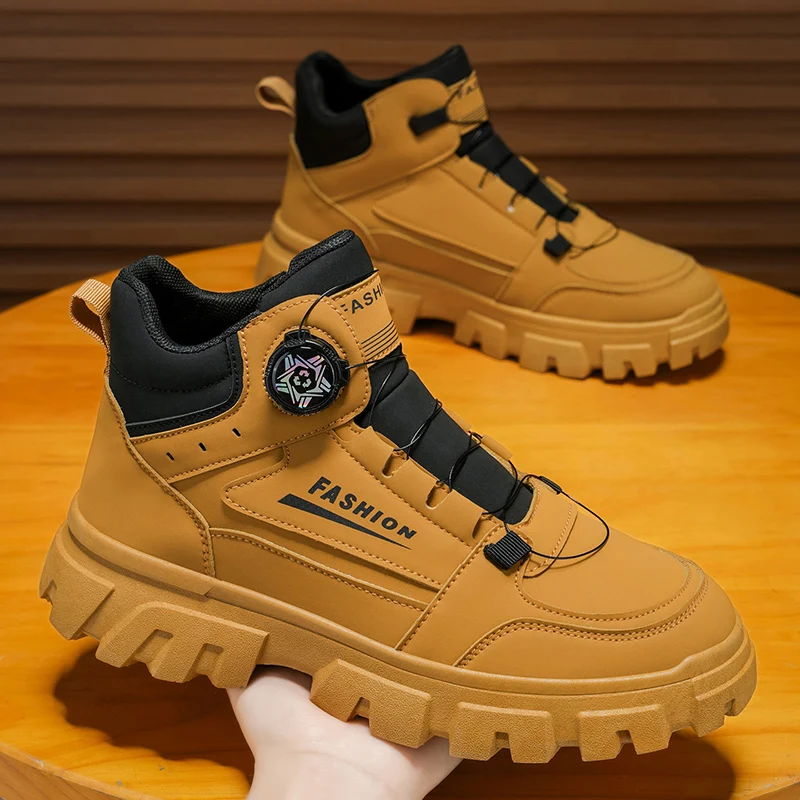 2025 botas para hombre zapatos casuales invierno vaquero combate motocicleta táctica Chelsea tobillo cuero trabajo al aire libre senderismo diseñador de lujo