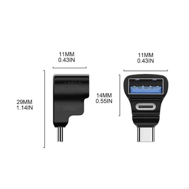 G6DD USB Тип C до USB 2.0+Тип C Адаптер разветвителя 100 Вт быстрая зарядка для ноутбука