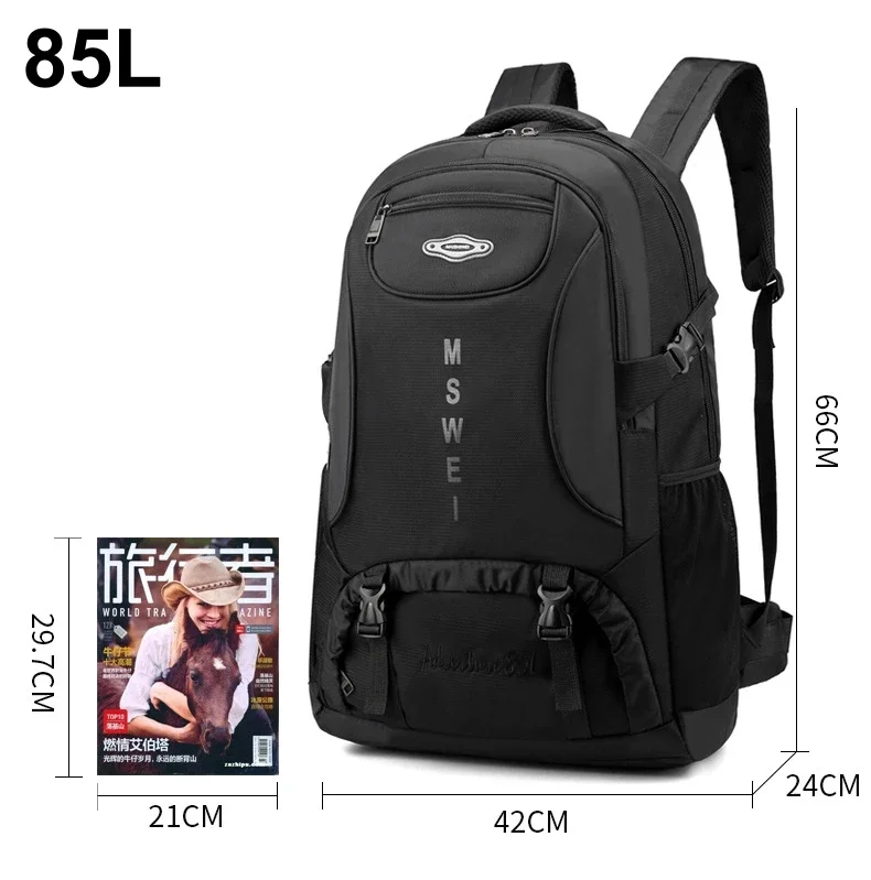 65L 85L Men Hiking Backpack Outdoor Large Capacity Waterproof Camping Mountain Climbing Backpack Travel Luggage Bag Rucksack