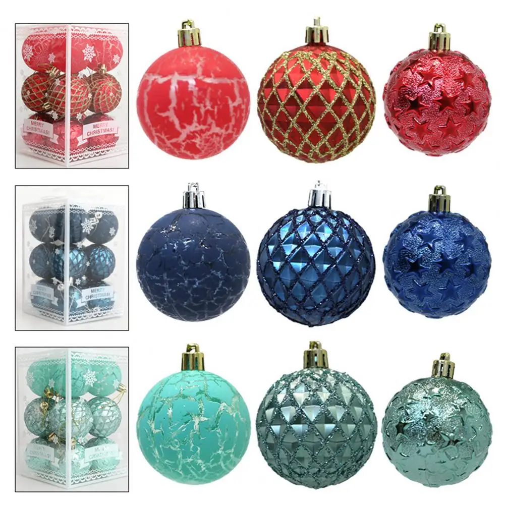 

Hanging Balls 12Pcs Practical Fine Workmanship Plastic Xmas Tree Balls Hanging Decoration Parties Supplies