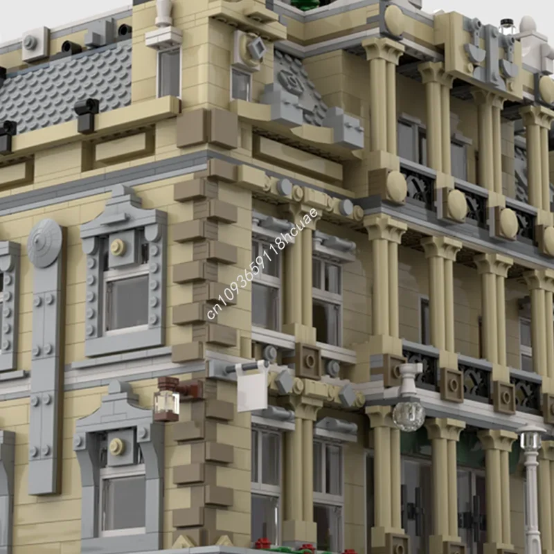 MOC 사용자 정의 모듈 형 건물 법원 스트리트 뷰 모델 빌딩 블록 크리 에이 티브 조립 교육 벽돌 장난감 선물