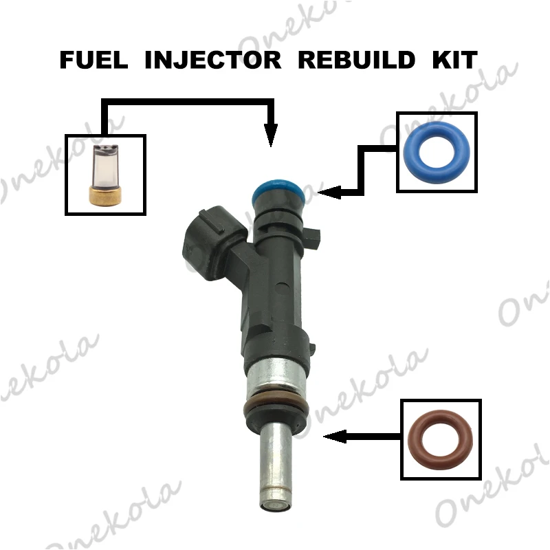 Fuel Injector Service Repair Kit Filters Orings Seals Grommets For 04-08 AUDI A6 Sedan Wagon 4F5 C6 2.4L 0280158053 06E133681F