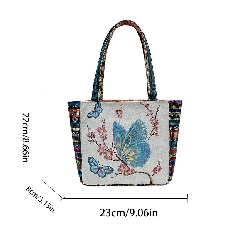 New Ethnic Style Bento Bag Office Handbag Student Canvas Handbag Chinoiserie Style Bag