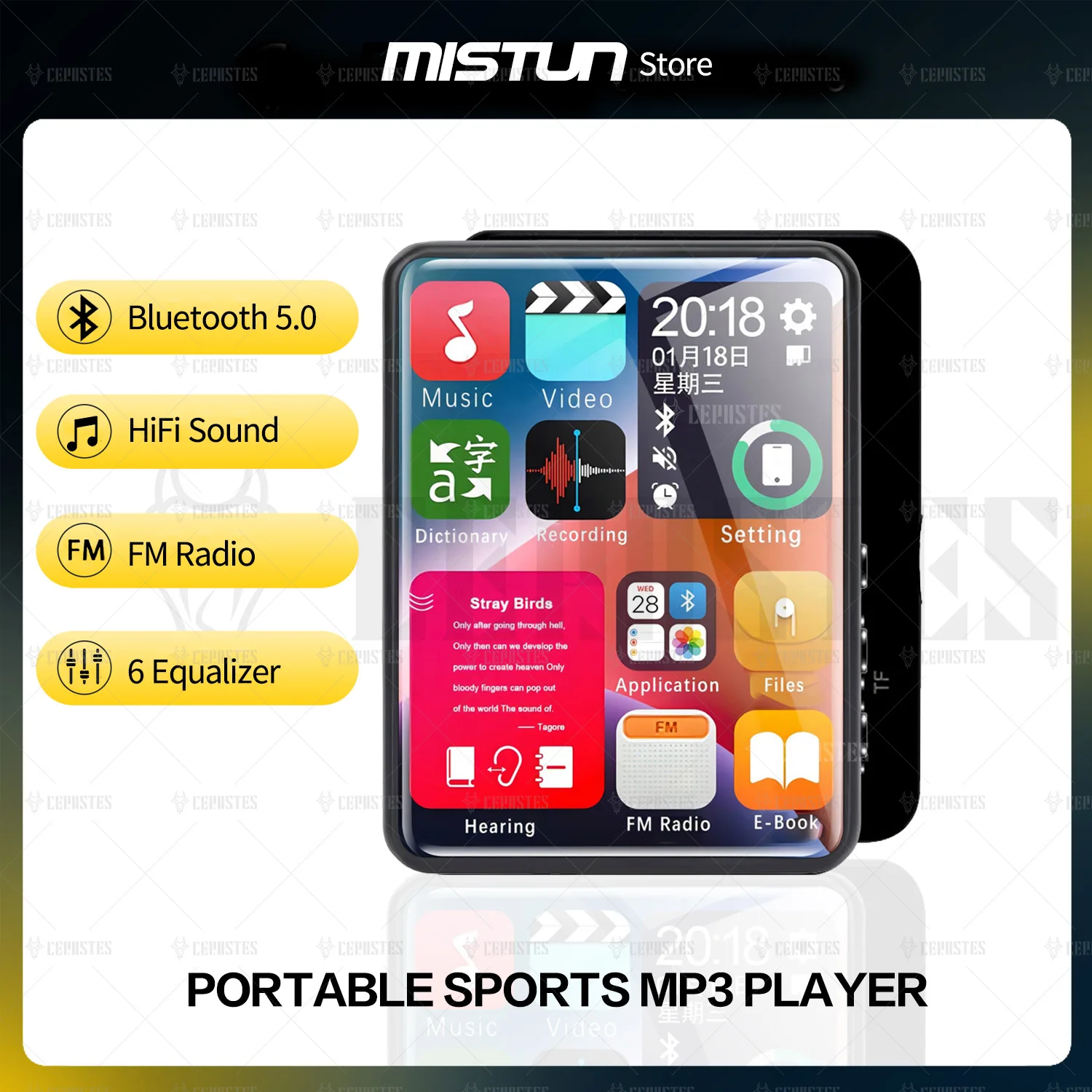 Bluetooth 5.0 MP3 Player 2.4