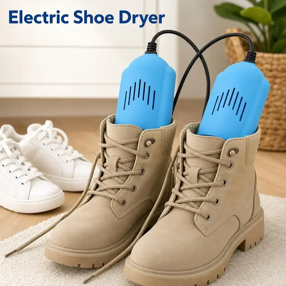 Electric Shoes Dryer Deodorizer with Heat Dehumidifier Device Foot Warmer Heater Eliminate Odor UV Shoe Drying Household