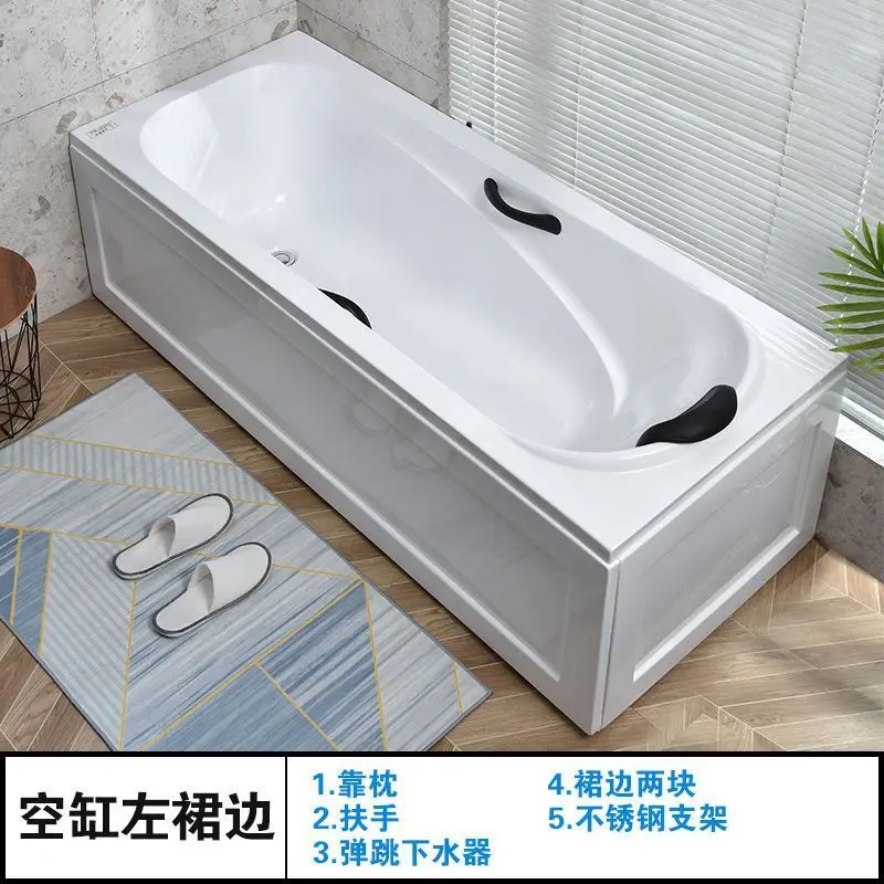 Factory Direct 2026 Small Apartment Thickened Acrylic Bathtub, Adult Bathtub, Surf Massage,  Luxury Smart Bathtub