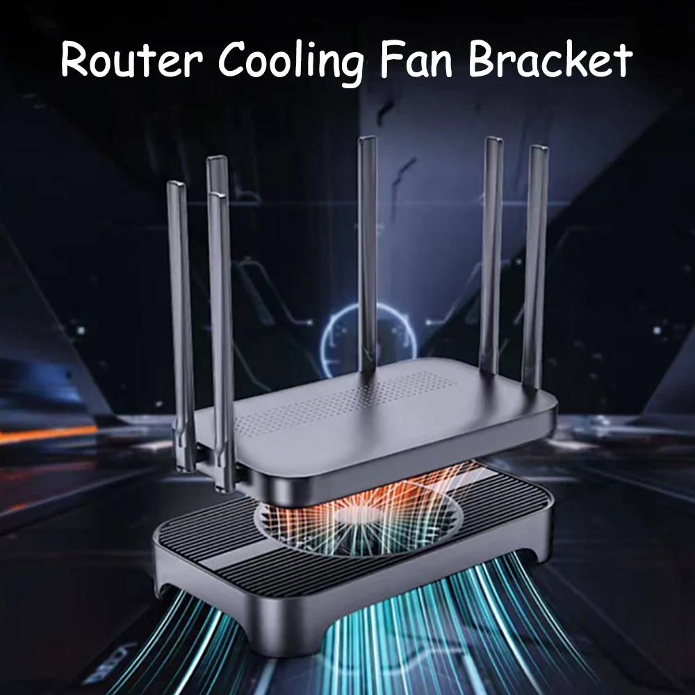 Router cooling fan bracket Air cooled silent USB Fan radiator switch base bracket