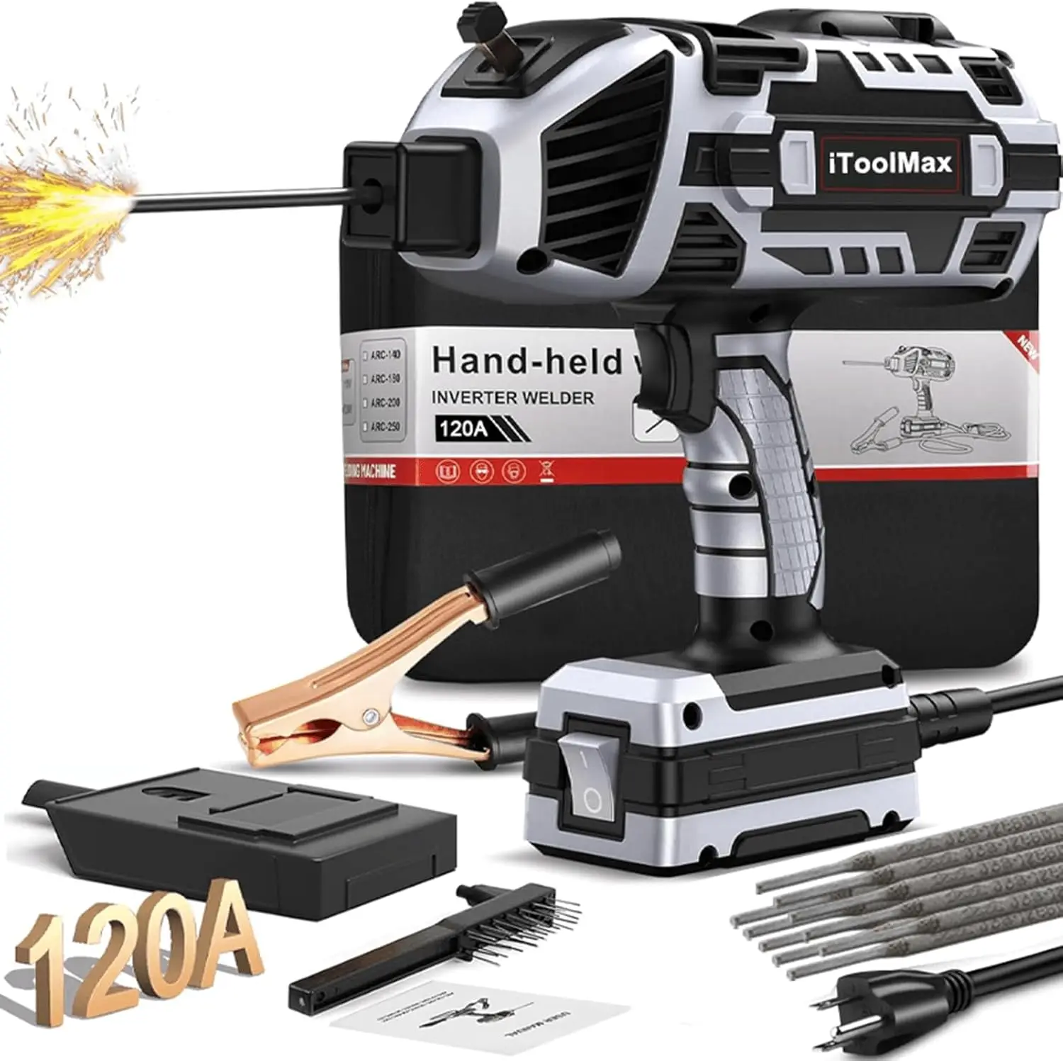 

Portable Arc Welder Kit 110V Welding Machine With Welding Rods