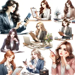 Beautiful Secretary Stickers Crafts And Scrapbooking stickers kids toys book Decorative sticker DIY Stationery