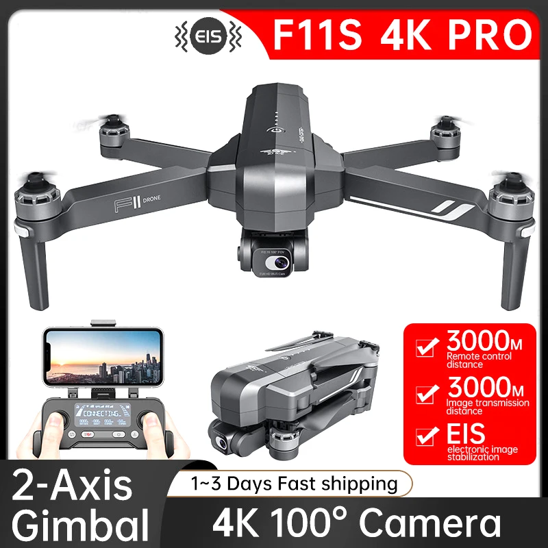 3KM originale SJRC F11S 4K Pro GPS Drone Gimbal Camera 4K EIS Brushless fotografia aerea 5G WIFI FPV RC RC Quadcopter droni