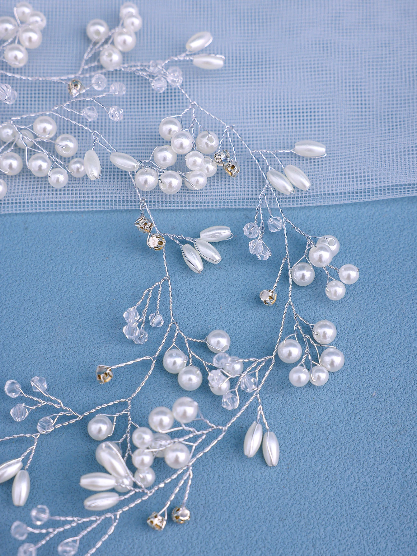 Accessoires pour cheveux pour femmes, 1 pièce, argent élégant, diamant d'eau, sangle pour cheveux, couvre-chef de mariée